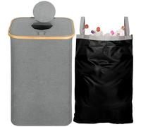 BELLE VOUS Poubelle de Tri Selectif avec Couvercle et Sac de Transport - Sac Conteneur pour Recyclage de 80L - Bac pour Bouteilles Vides et des Déchets en Verre ou en Plastique