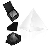 BELLE VOUS Prisme Photographie Pyramide - Prisme Optique Pyramidal 8 x 8 x 9,7 cm avec Pochette en Velours, Tissu en Microfibre et Boite Cadeau - Prisme Cristal K9 pour Spectre de Lumière