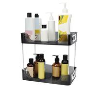 Belle Vous Rangement Evier Cuisine Etagères 2 Niveaux - Organisateur sous Evier en Plastique à Pieds pour Cuisine, Salle de Bain, Placard ou Bureau-Mini Etagere a Poser pour Épices, Cosmétiques & Plus