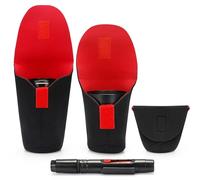 Belle Vous Sac Photo - Lot de 3 Housses Protectrices Objectif Photo Stylo de Nettoyage - Sac Objectif Appareil Photo Universel DSLR en SBR Épais - Transport et Voyage - 3 tailles