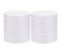 Belle Vous Support Polystyrene Rond (Lot de 12) - Diamètre 15 cm, Épaisseur 2,5 cm - Polystyrene Gateau, Modelage, Projets Scolaires, Sculptures, Arrangements Floraux, Arts et Artisanat