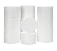 Belle Vous Support Polystyrene Rond (Lot de 24) - Diamètre 7,5 cm, Épaisseur 2,5 cm - Polystyrene Gateau, Modelage, Projets Scolaires, Sculptures, Arrangements Floraux, Loisirs Créatifs