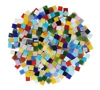 Belle Vous Tesselles Mosaique Loisir Creatif (700 Pcs / 500g) - 1 x 1cm - Assortiment de Carreaux de Mosaique Verre pour Décoration d’Intérieur, Cadres, Pots de Fleurs Mirroirs, Travaux Manuels