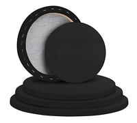 Belle Vous Toile Ronde a Peindre Noire (Lot de 5) - 5 Tailles - Toile Vierge Pré-Étirée - Idéale pour la Peinture à l’Huile, Acrylique et pour le Dessin et le Croquis