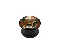 Belle Vue sur Le Suriname avec Jaguar pour Les Amoureux de la Nature PopSockets PopGrip Adhésif