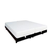 BELLECOUR Ensemble Sommier Électrique + Matelas Mémoire de Forme 21 cm 2 Places 2 x 80x200 cm (ou 160x200 cm) - Tête, Pieds et Buste relevables et télécommande Filaire - Fabriqué en France