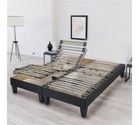 BELLECOUR - Jeu de 2 sommiers électriques Amiral - 180x200 cm Gris G