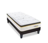 LITERIE - Ensemble BELLECOUR 3.0 90x200 cm - Matelas Ressorts ensachés + Sommier Bois