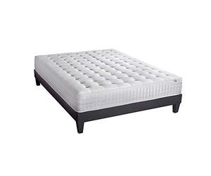 BELLECOUR LITERIE | Ensemble CHÂTELET 160x200 cm | Matelas Mémoire de Forme + Sommier Bois