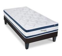 BELLECOUR LITERIE - Ensemble CHENONCEAU 90x190 cm - Matelas Mémoire de forme + Sommier Bois
