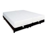 BELLECOUR Ensemble Sommier Électrique + Matelas Mémoire de Forme 21 cm 2 Places 2 x 80x190 cm (ou 160x190 cm) - Tête, Pieds et Buste relevables et télécommande Filaire - Fabriqué en France