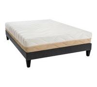 LITERIE - Ensemble LEMAN 160x200 cm - Matelas Mousse hypersoft + Sommier Bois
