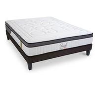 BELLECOUR LITERIE - Ensemble TIVOLI 180x200 cm - Matelas Mémoire de forme + Sommier Bois G