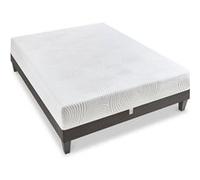BELLECOUR LITERIE - Ensemble VOSGES 140x190 cm - Matelas Mousse Haute Densité + Sommier Bois
