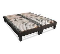 BELLECOUR LITERIE - Jeu de 2 sommiers électriques AMIRAL 180x200 cm - Lattes Gris