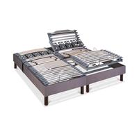 BELLECOUR LITERIE | Jeu de 2 sommiers électriques Athena 2x80x200 cm | Lattes & Plots