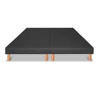 BELLECOUR LITERIE - Jeu de 2 sommiers tapissiers CAPUCINE 2x90x200 cm - Epaisseur 13 cm - Gris anthracite (pieds inclus) Gris