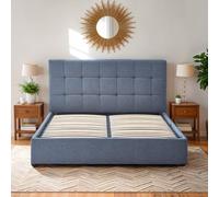 BELLECOUR LITERIE | Lit Coffre Vincennes 140x190 cm | Coloris Gris