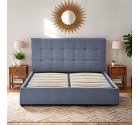 BELLECOUR LITERIE | Lit Coffre Vincennes 140x190 cm | Coloris Gris