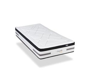 BELLECOUR LITERIE | Matelas 90x200 cm Épaisseur 24 cm Versailles - Ressorts ensachés + Mousse mémoire de Forme - Confort Ferme & Accueil Moelleux - Made in Europe