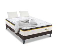 BELLECOUR LITERIE Pack Bellecour 3.0 180x200 cm Matelas Ressorts + Sommier Bois + Accessoires