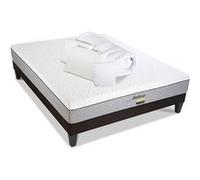 LITERIE - Pack Prêt à dormir AMBOISE 160x200 cm - Matelas Mémoire de forme + Sommier + Accessoires