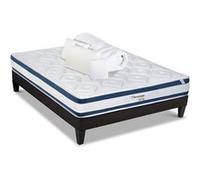 LITERIE - Pack Prêt à dormir CHENONCEAU 180x200 cm - Matelas Mémoire de forme + Sommier + Accessoires