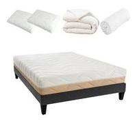 BELLECOUR LITERIE - Pack Prêt à dormir LEMAN 180x200 cm - Matelas Mousse hypersoft + Sommier + Accessoires G