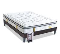 LITERIE - Pack REINA 2.0 90x200 cm - Matelas Ressorts ensachés + Sommier Bois + Protège matelas anti punaise