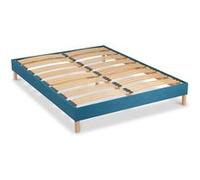 Sommier Bellecour LITERIE - Sommier à lattes en bois KIT COLOR 140x200 cm - Coloris Turquoise - Livré en kit
