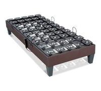 BELLECOUR LITERIE - Sommier électrique MONDOR 80x200 cm - Plots Gris