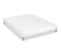 BELLECOUR LITERIE - Sommier tapissier CONSTANTINE 90x190 cm - Epaisseur 18 cm - Blanc (pieds non inclus) Blanc G