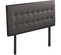 BELLECOUR LITERIE - Tête de lit capitonnée MARGOT 180x60 cm - Coloris Gris anthracite Gris