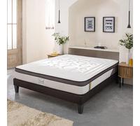 BELLECOUR Matelas Mémoire de Forme et Mousse Haute Densité 140x200 Literie Tivoli Hauteur 25 cm | Soutien Ferme & Accueil Moelleux | Fabriqué en Europe