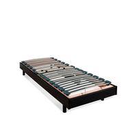 BELLECOUR Sommier Électrique à Lattes 80x200 cm avec tête, Buste & Pieds relevables et télécommande Filaire Flex - Fabriqué en France
