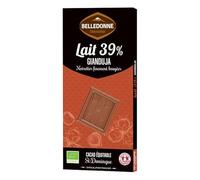 Belledonne - Tablette chocolat au lait Gianduja praliné 100g - Vendu par unité