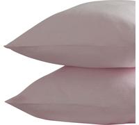 Belledorm Set de housses de coussin en coton peigné, 2 pièces BM306 (taille unique) (rose poudré)