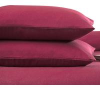 Belledorm Set de housses de coussin en coton peigné, 2 pièces BM306 (taille unique) (Rouge)
