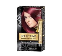 BELLE'FINE® - Coloration crème pour cheveux Black Series - luxueux - coloration naturelle/permanente - 3 huiles/kératine - ROUGE CERISE FONCÉ