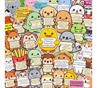 BelleFlair 100 Pièces Stickers Animaux pour Enfants et Adultes, Stickers de Motivation Mignons avec Phrases Positives, Autocollants pour Scrapbook pour Ordinateur Portable, Bouteille d'eau et comme