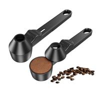 BelleFlair 2 pièces cuillères à café avec entonnoir, 2 cuillères à mesurer pour café moulu, cuillère à doser pour remplir des capsules rechargeables, cuillère doseuse à long manche