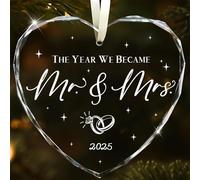 BelleFlair Décoration en Verre Cristal Cadeaux de Mariage pour Le Couple, Décoration de Mariage pour Monsieur et Madame, Cadeau Mariage Jeunes mariés, Cadeau de fiançailles, Cadeaux Mariage