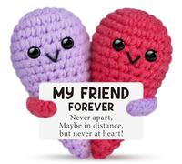 BelleFlair Emotional Support Cadeaux pour Meilleure Amie, Drôle Cadeau Crocheté Fait Main, Consolateur D'âme avec Carte, Mignonnes Idées D'amitié pour Femmes Elle