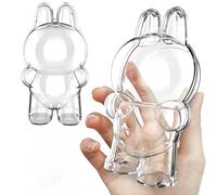 BelleFlair Grande Coque de Protection pour poupées 15/17cm avec vêtements - Boîte de Rangement Transparente avec Bande en Silicone, protège Contre la poussière et Les Rayures pour la série Debout