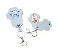 BelleFlair Lot de 2 Porte-clés en Souvenir de Chat & Chien décédés, Souvenir Rechargeable pour Poils et Photo d'animaux, Cadeau de condoléances Chaleureux pour Les Amoureux des Animaux (Bleu & Rose)