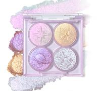 BelleFlair Palette de fards à paupières pailletée avec holographique duo-chrome métallisé scintillant, onctueux changement de couleur pour un maquillage des yeux éclatant