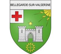 Bellegarde-sur-Valserine 01 ville Stickers blason autocollant adhésif - Taille : 4 cm