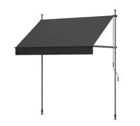 BelleMax Store Balcon sans percage,Store Banne 2-in-1,Protection UV et imperméable, réglable en Hauteur, Anthracite 250cm x 125cm