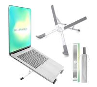 BELLEMOND Support réglable pour ordinateur portable | Rehausseur pliable en aluminium | Design japonais ergonomique en X | Compatible avec MacBook Pro/Air, Dell, Lenovo et ordinateurs portables de 10