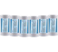 Bellerofonte 6x CTO Carbon Block cartouches filtrantes d'eau pour eau potable, installations d'osmose inverse, convenant à tous les corps de filtre 5 pouces 5 microns de tissu filtrant